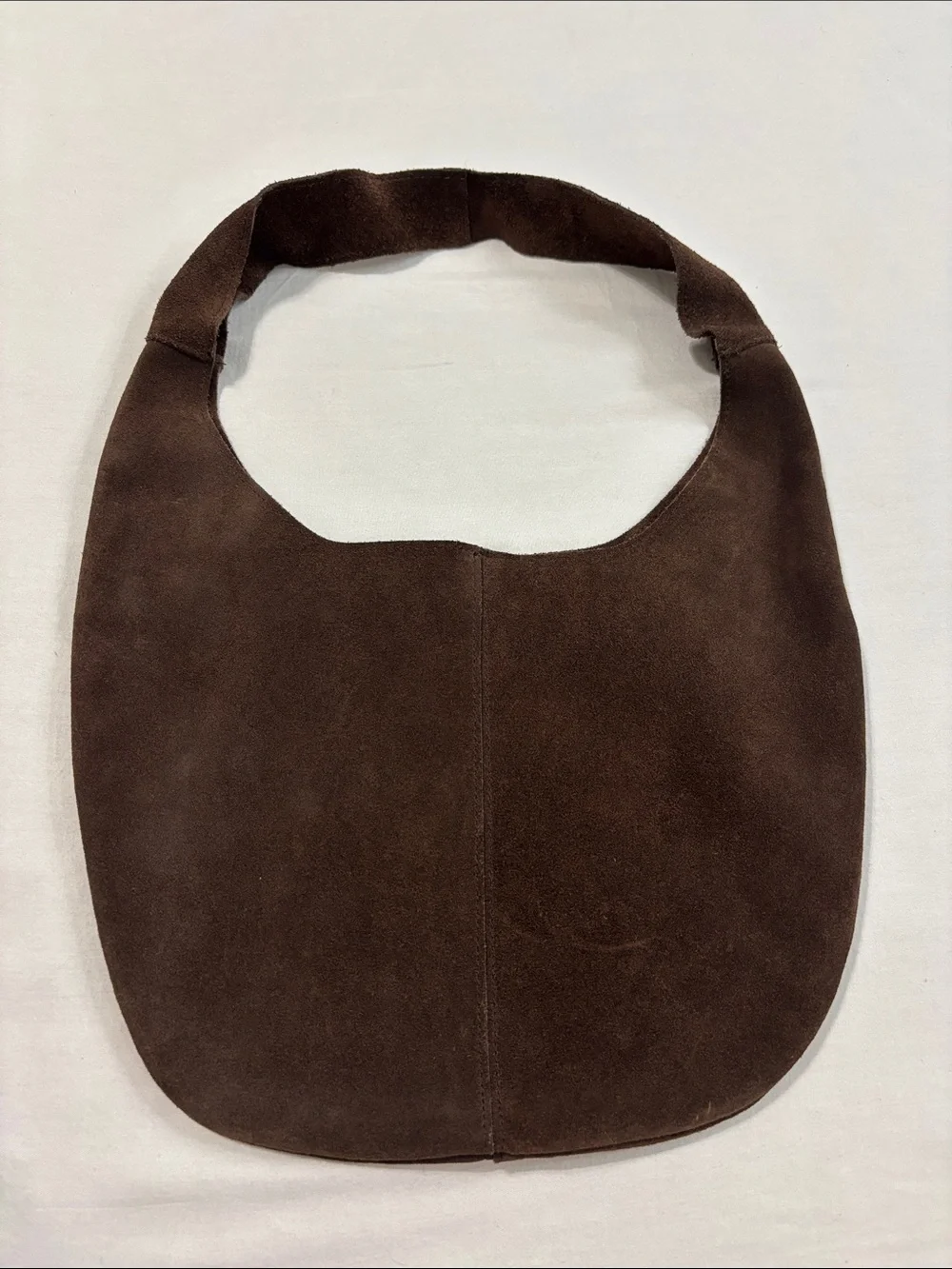Brown Suede Boho Hobo Mini Shoulder Bag